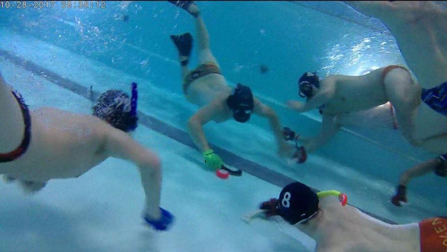 Hokej pod wodą Walenie Hydra w Michałkowicach 2017